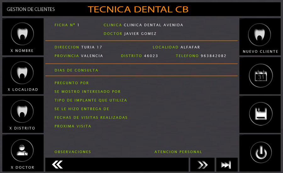 Tarjeta Tecnica Dental